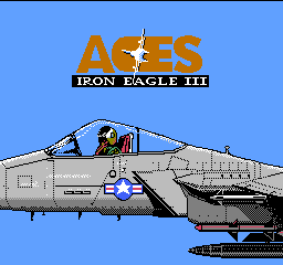 Aces: Iron Eagle III title screen for Famicom